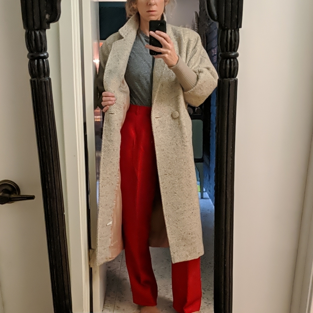 Vintage full length wool coat